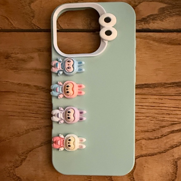 Other - Labubu Character 16 Pro Phone Case - Mint Green